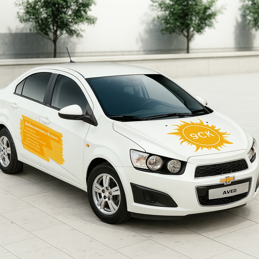 Брендирование автомобиля частичное (нанесение логотипа, надписи, картинки)