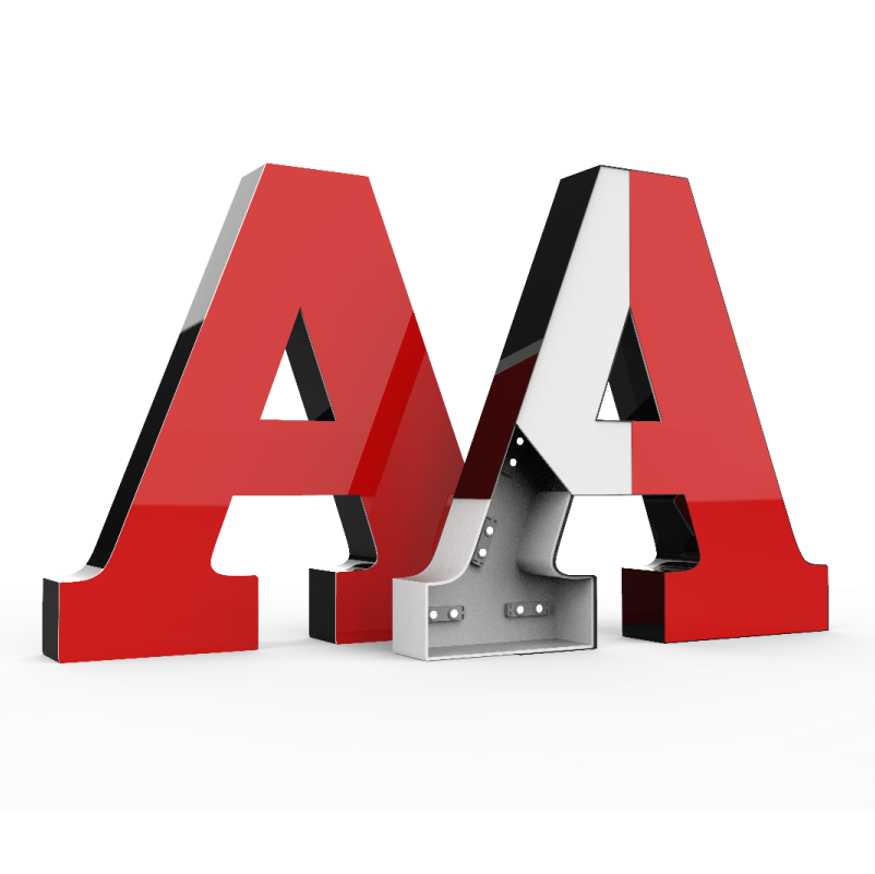 Объёмные буквы с лицевым свечением